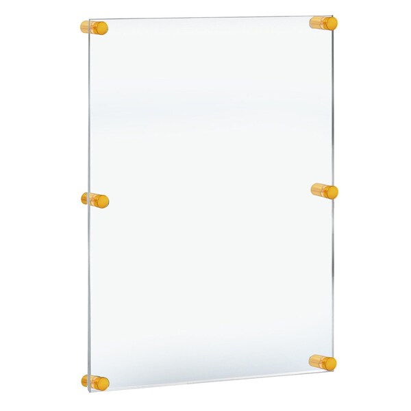 Floating Acrylic Wall Frame with Gold Stand Off Caps